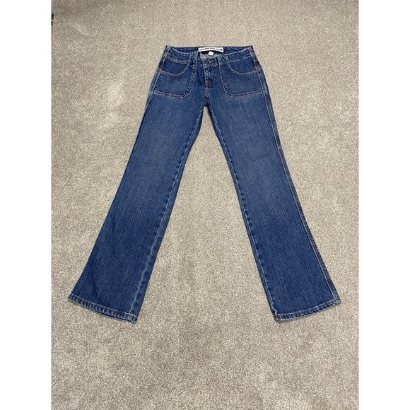Y2k Grunge Streetwear Gap bootcut jeans sz 4R low rise dark wash Rodeo Western - Picture 2 of 13